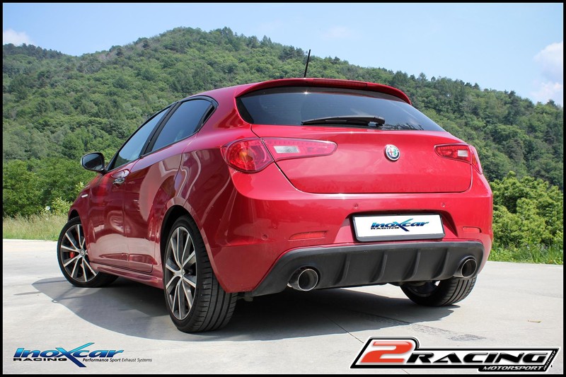 Zadní tlumič s koncovkou průměr 100 Racing P+L + Valve společně selectric engine + Remote control Inoxcar racing VALV.GIULIETTA.01.RA