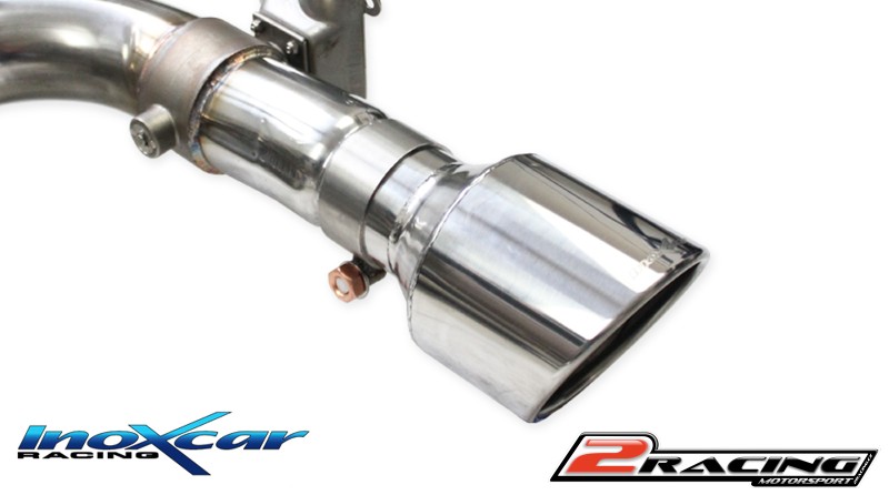 Zadní tlumič s koncovkou o průměru 100 X-RACE P+L + Valve assembly společně soriginal electric engines Inoxcar racing VALV.I30N.XR10