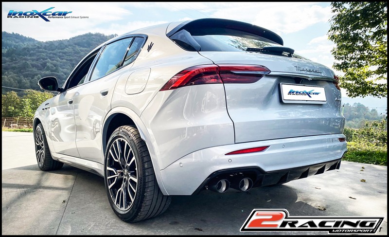 Zadní tlumič koncovkou výfuku 2 x průměru 100 X-RACE BLACK MATT P+L + Valve assembly společně soriginal electric engines Inoxcar racing VALV.MASE.06.XR10BLACKMATT