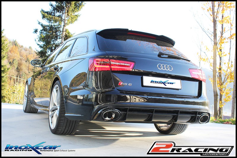 Zadní tlumič koncovkou výfuku P+L Inoxcar racing AURS6.04