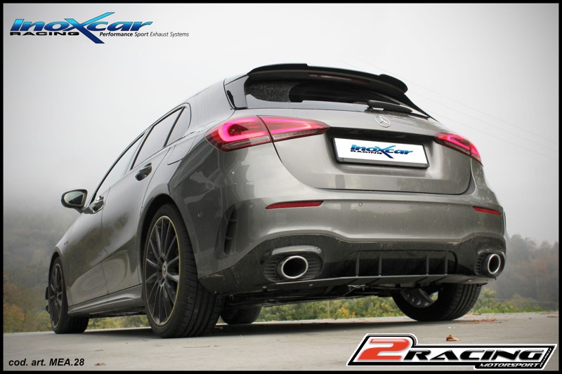 Zadní s tlumiče P+L + Valve assembly společně soriginal electric engine (the electric engine is not included) (exclusive assemblage společně soriginal spoiler of A35 AMG) Inoxcar racing VALV.MEA.05