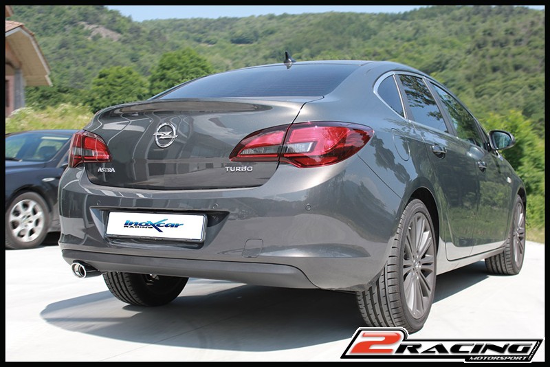 Zadní tlumič s oválnou koncovkou výfuku 120x80 mm OBLIQUE Inoxcar racing OPAS.40.SB