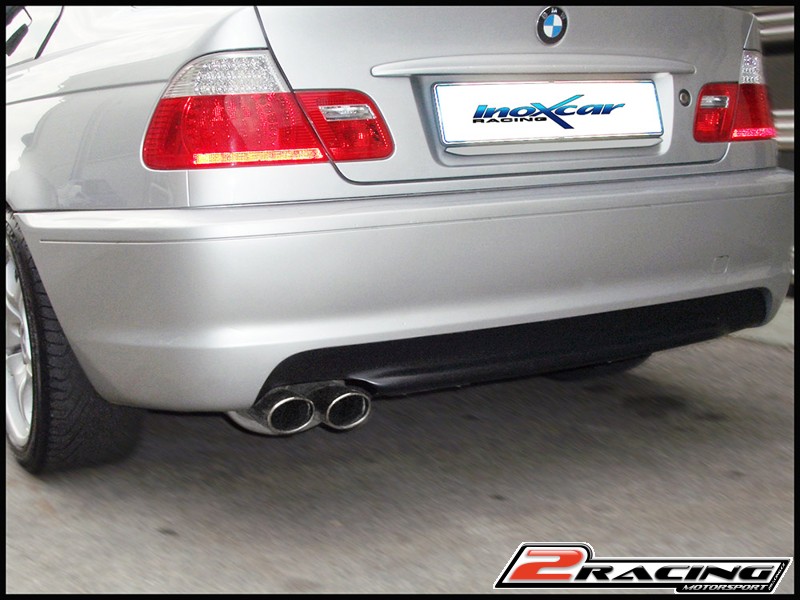 Zadní výfuk z nerezové oceli s koncovkou 2 x Oválná 90x70 mm Inoxcar racing OVBM.12.90