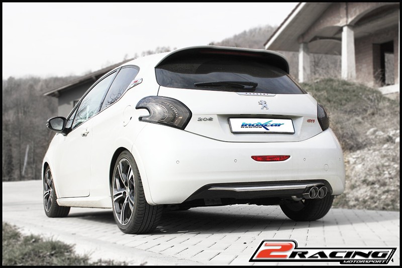 Zadní tlumič koncovkou výfuku 2 x průměru 80 Racing BLACK CERAMIC &nbsp; Inoxcar racing PE208.01.80CBLACK