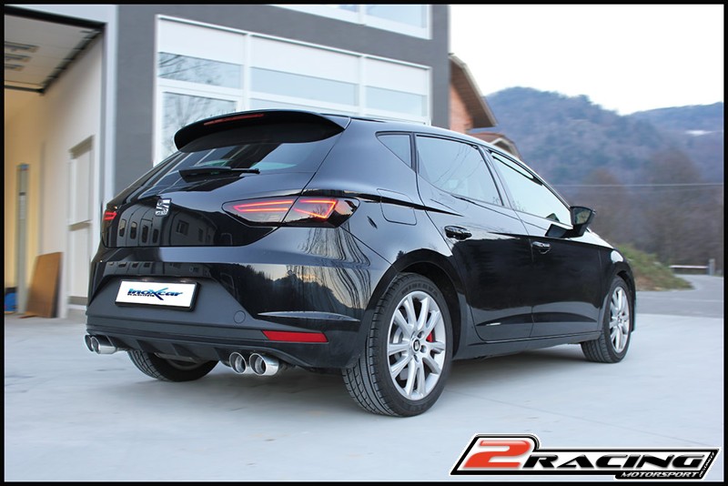 Zadní sportovní výfuk bez tlumiče s dvojitou koncovkou 80 Racing P+L Inoxcar racing SELE.20.RA