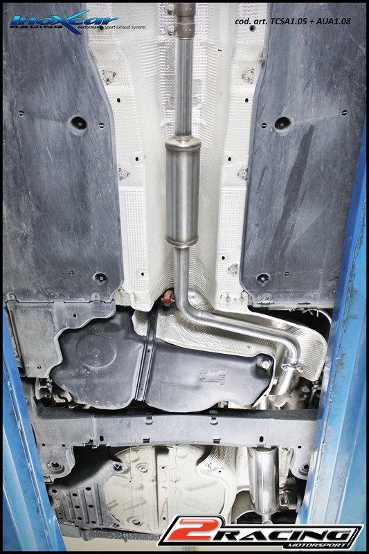 Central pipe společně ss tlumiče (For the installation on the original Zadní s tlumiče it is necessary to separately order the adapter AD.A1.05) Inoxcar racing TCSA1.05