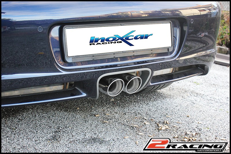 Zadní s tlumiče společně scentral koncovka 2 x průměru 80 X-RACE Inoxcar racing POCAY.01.XR80