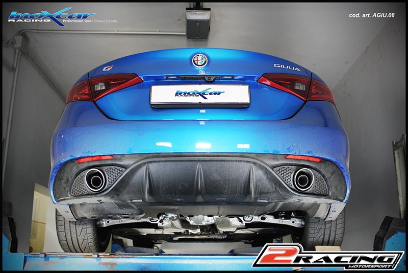 Zadní nerez výfuk koncovky Duplex bez tlumiče P+L Inoxcar racing ALGIU.10