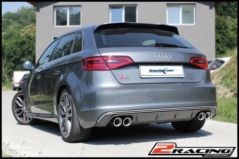 Zadní tlumič koncovkou výfuku 2 x průměru 80 X-RACE P+L Inoxcar racing AUS3.01.XR80