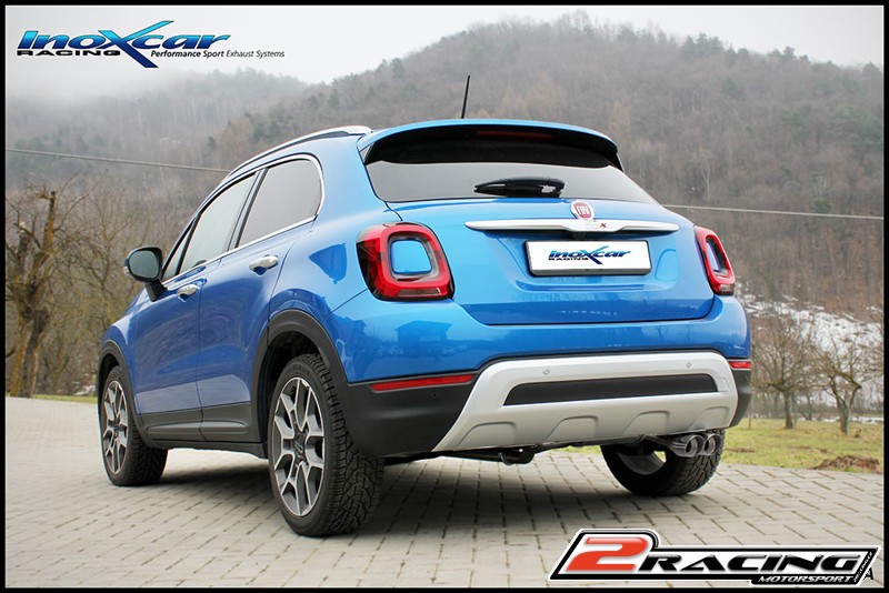 Zadní s tlumiče společně sOválná koncovka 2 x průměru 80 Racing Inoxcar racing FICQ.20.RA