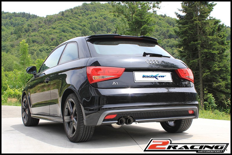 Zadní tlumič koncovkou výfuku 2 x průměru 80 Racing Inoxcar racing AUA1.04.RA