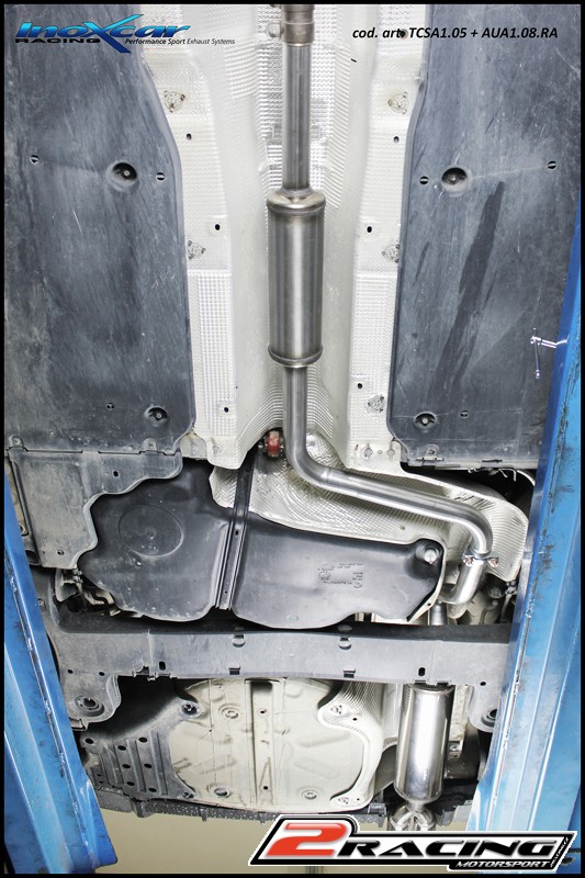 Central pipe společně ss tlumiče (For the installation on the original Zadní s tlumiče it is necessary to separately order the adapter AD.A1.05) Inoxcar racing TCSA1.05