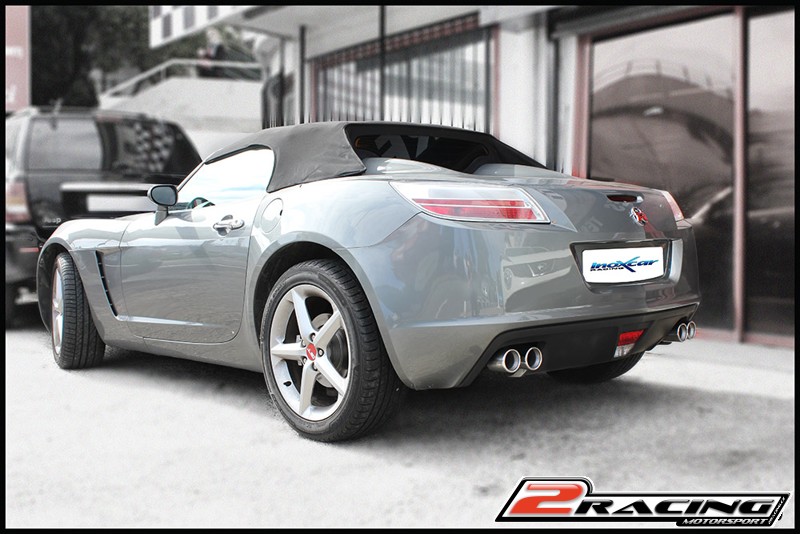 Zadní tlumič koncovkou výfuku 2 x průměru 80 P+L Inoxcar racing OPGT.01.80