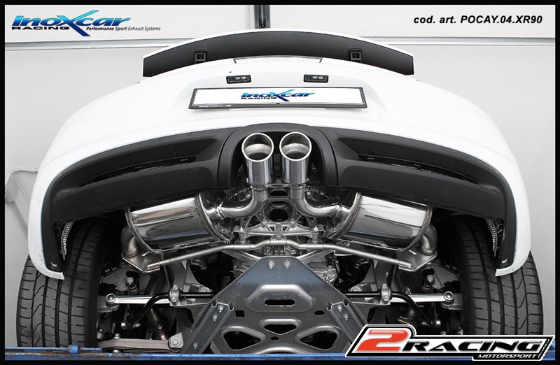Zadní s tlumiče společně scentral koncovka 2 x průměru 90 X-RACE Inoxcar racing POCAY.04.XR90