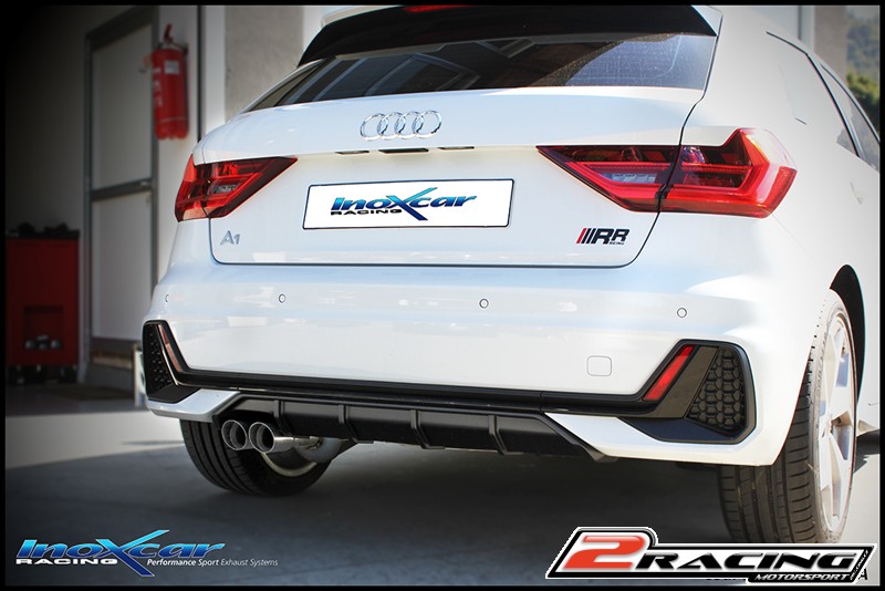 Zadní tlumič koncovkou výfuku 2 x průměru 70 Racing Inoxcar racing AUA1.05.RA
