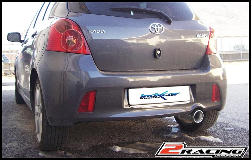 Zadní sportovní výfuk z nerezové oceli s koncovkou o průměru 102 Inoxcar racing TOYA.04.102