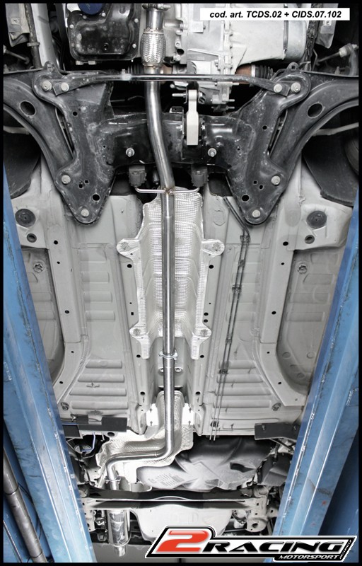 středová roura (společně sFLEX)(For the installation on the original Zadní s tlumiče it is necessary to separately order the adapter AD.DS3.01) Inoxcar racing TCDS.02
