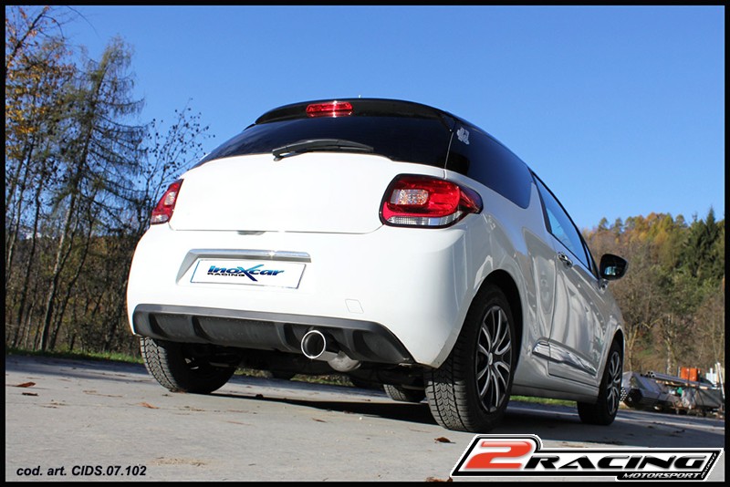 Zadní sportovní výfuk z nerezové oceli s koncovkou o průměru 102 Inoxcar racing CIDS.07.102