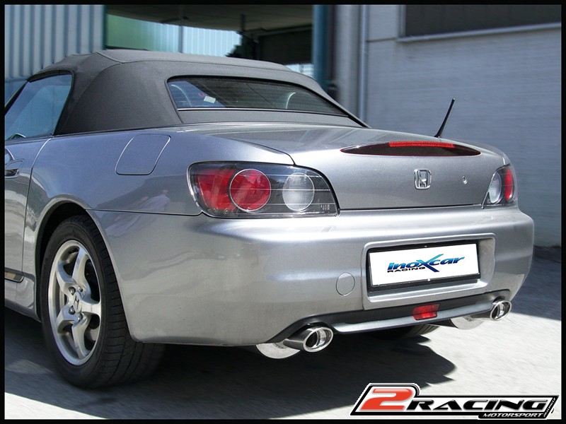 Zadní tlumič s oválnou koncovkou výfuku 120x80 mm P+L Inoxcar racing HOS2.01.120