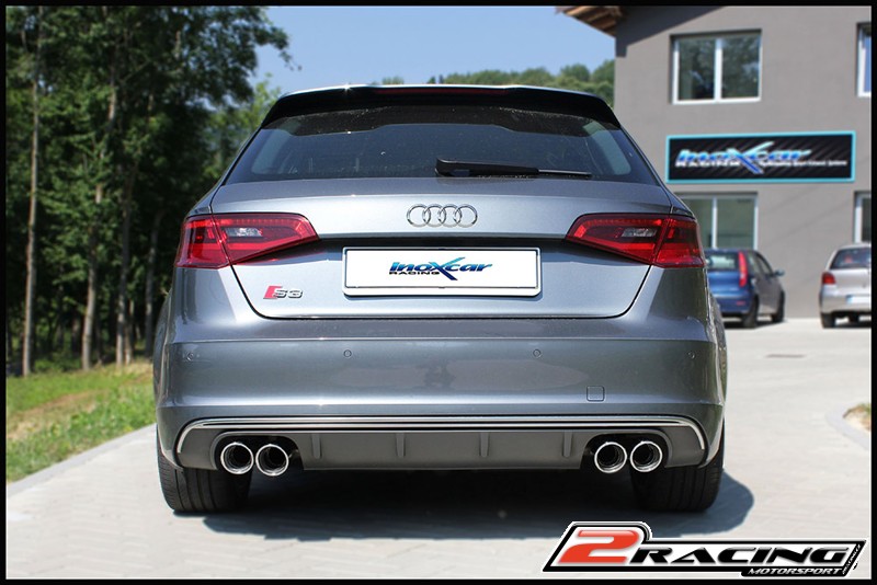 Zadní tlumič s oválnou koncovkou výfuku 150x105mm P+L Inoxcar racing AUS3.05.150