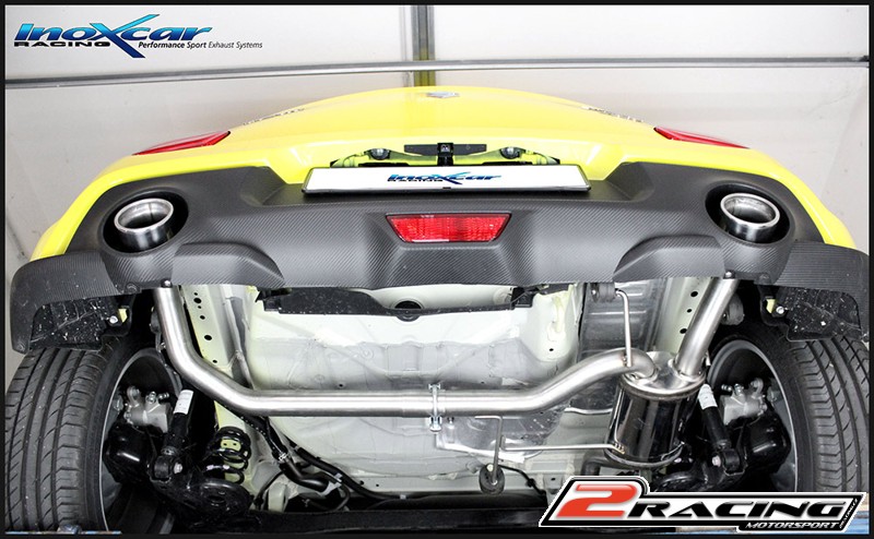 Zadní tlumič s koncovkou o průměru 90 P+L Inoxcar racing SUSW.04.90