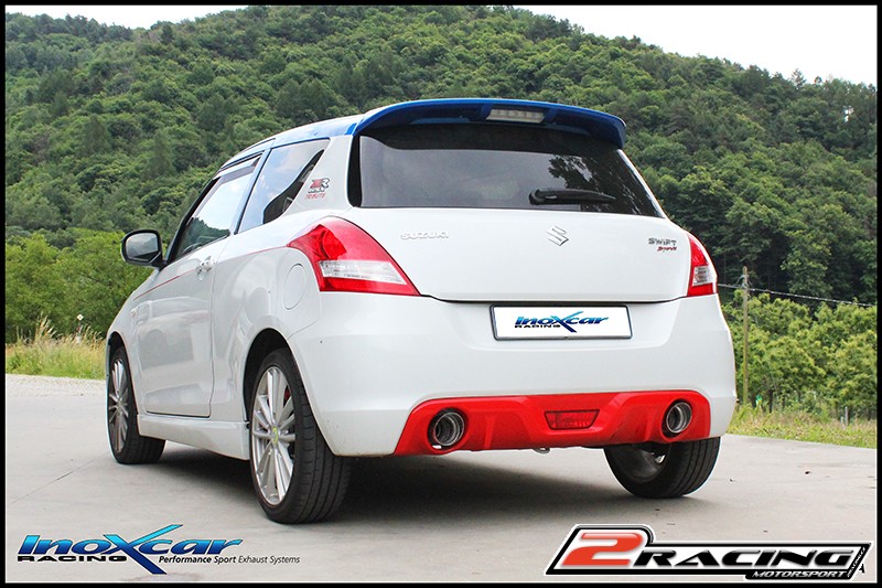 Zadní sportovní výfuk z nerezové oceli s koncovkou průměr102 Racing P+L Inoxcar racing SUSW.02.10RA