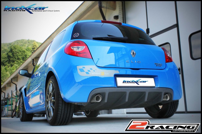 Zadní sportovní výfuk z nerezové oceli s koncovkou průměr 80 Racing L+R - it is necessary to cut before the last s tlumiče Inoxcar racing RECL.26.RA