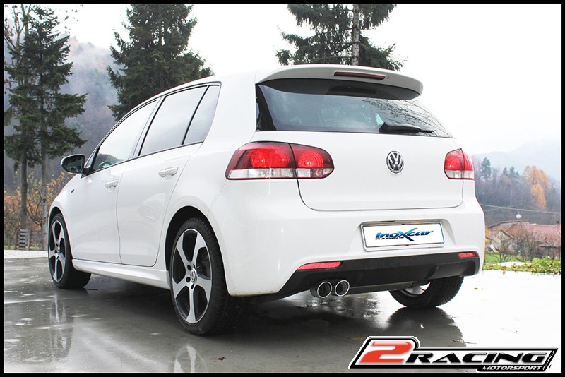 Zadní výfuk z nerezové oceli s koncovkou 2 x průměru 80 Racing Inoxcar racing WGO.39.RA