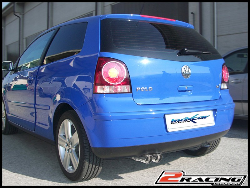 Zadní sportovní výfuk z nerezové oceli s koncovkou o průměru 80 Inoxcar racing WPO.08.80