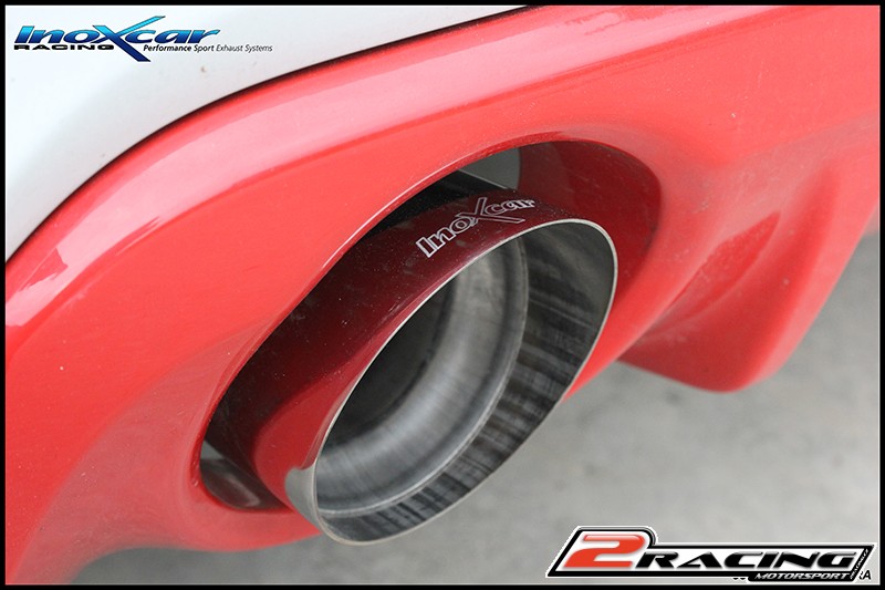 Zadní sportovní výfuk z nerezové oceli s koncovkou průměr102 Racing P+L Inoxcar racing SUSW.02.10RA