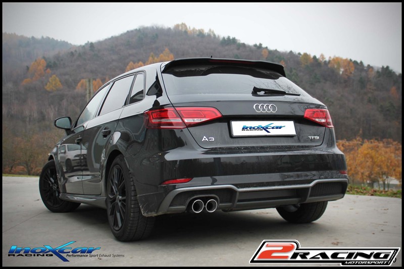 Zadní tlumič koncovkou výfuku 2 x průměru 80 X-RACE Inoxcar racing OVAU.27.XR80