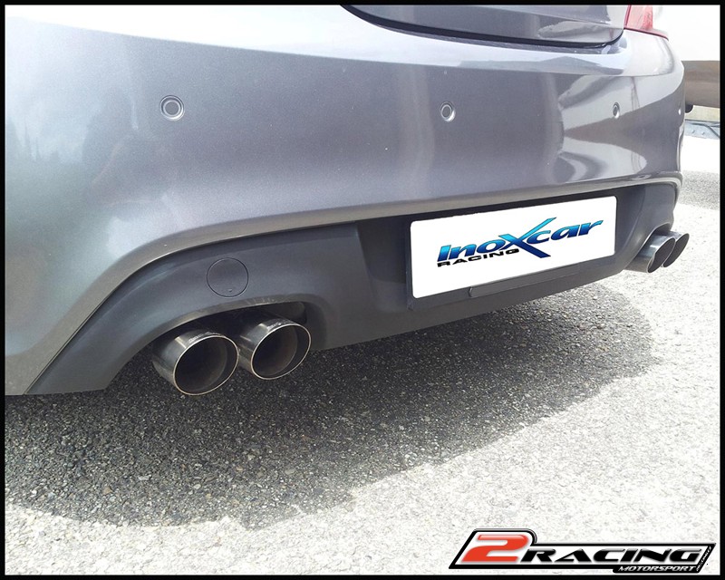 Zadní tlumič koncovkou výfuku 2 x průměru 76 Racing P+L Inoxcar racing HYGEN.02.RA