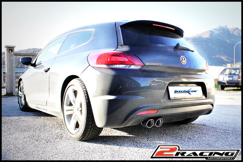 Zadní tlumič koncovkou výfuku 2 x průměru 80 Racing BLACK CERAMIC Inoxcar racing WSCI.06.80CBLACK