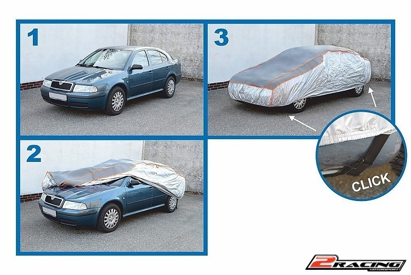 Plachta na auto ochranná proti kroupám XXL 570×203×119cm 5983