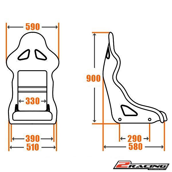 Závodní sedačka EXPERT 2 homologace FIA včetně montážních úchytů