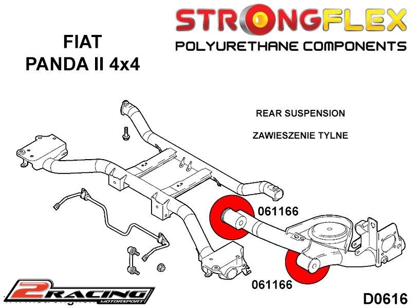 Zadní podélné rameno silentblokes kit Sport 066038A