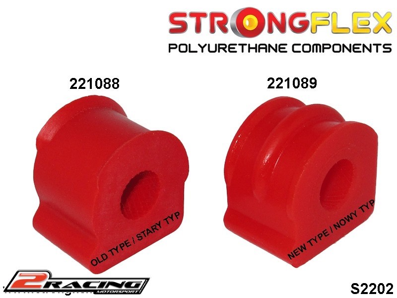 Komplet přední tvrdé silentbloky podvozku Sport 226018A