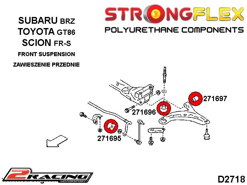 Přední stabilizátor silentblok Sport 271695A