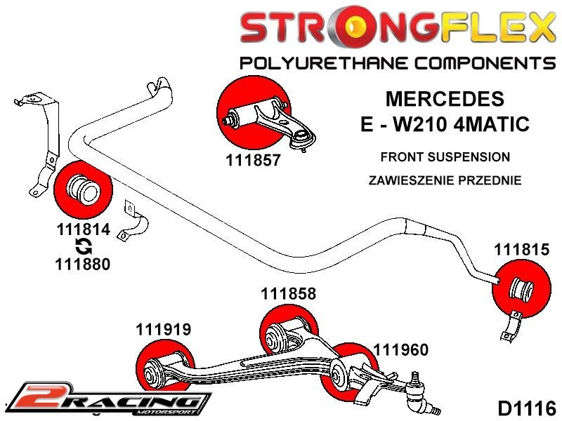 Přední spodní rameno přední silentblok 111858B