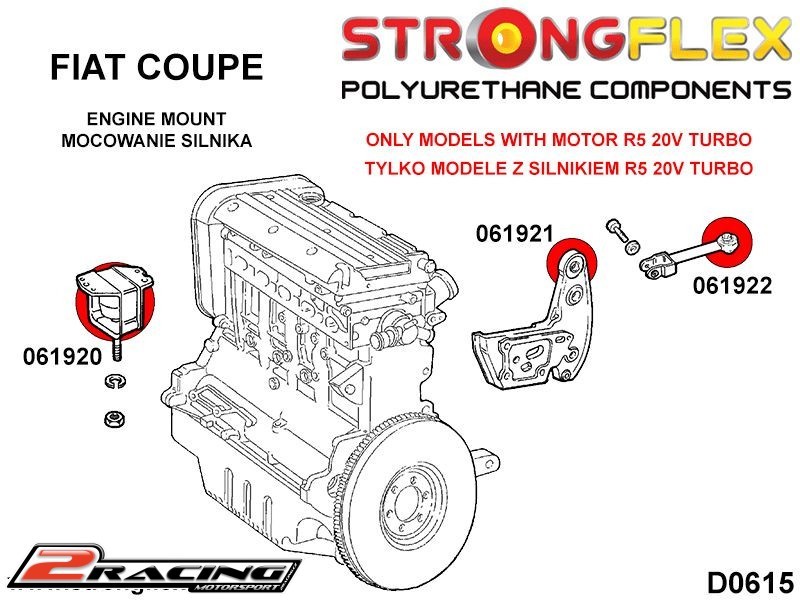 Silentblok motoru Fiat Coupe Turbo R5 220PS 061921B