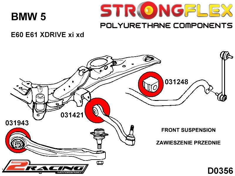 Přední rameno silentblok karoserie Sport 031943A