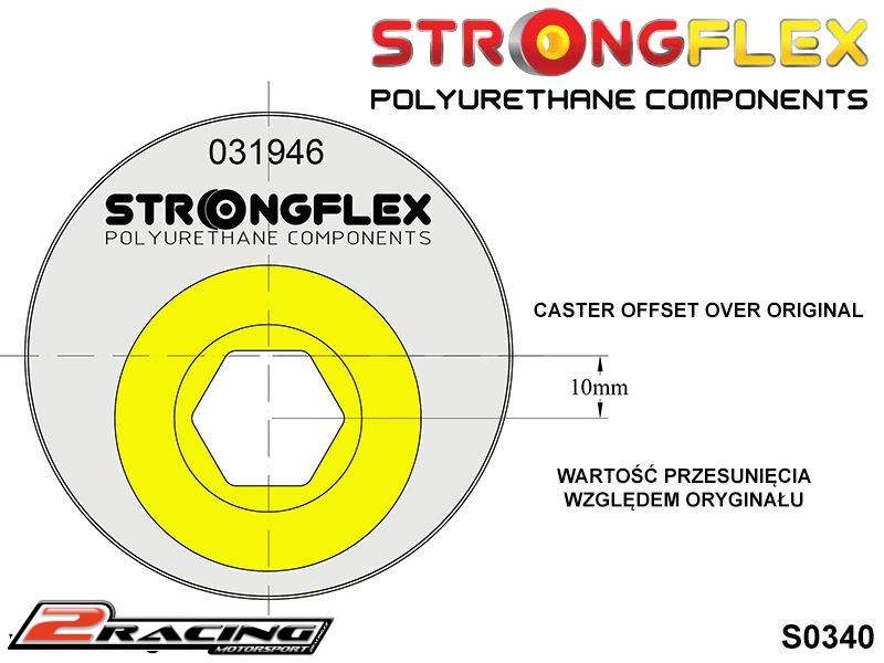 Přední spodní rameno silentblok excentrický 66mm Sport 031946A
