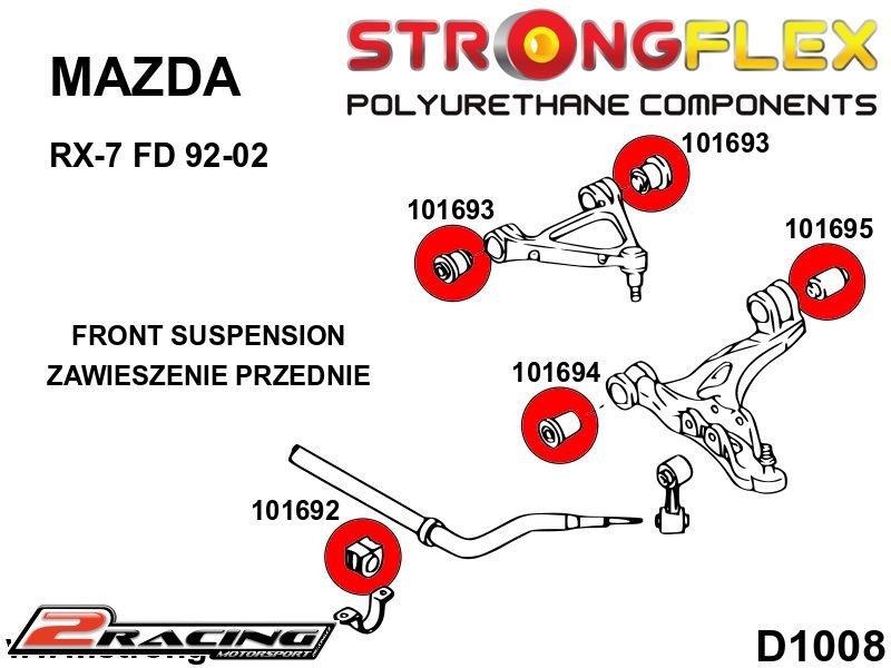 Přední horní rameno silentblok Sport 101693A