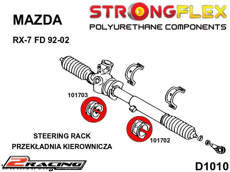 Hřeben řízení silentblok 101702B