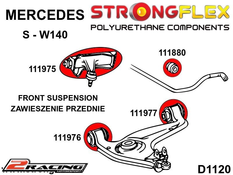 Přední spodní rameno zadní silentblok 111977B