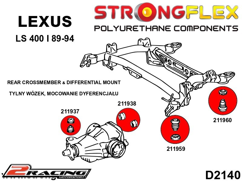 Zadní nápravnice zadní silentblok Sport 211960A