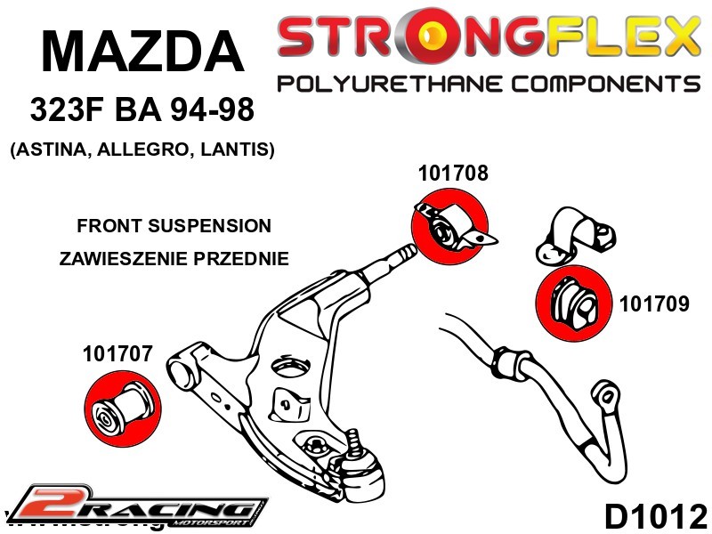 Přední stabilizátor silentblok 101709B