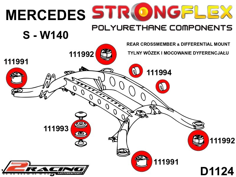 Zadní diferenciál zadní silentblok 111994B