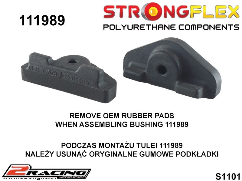 Přední nápravnice silentblok kit Sport 116251A