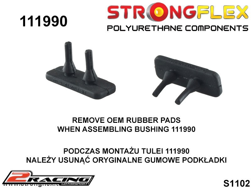 Komplet silentbloky podvozku 116250B